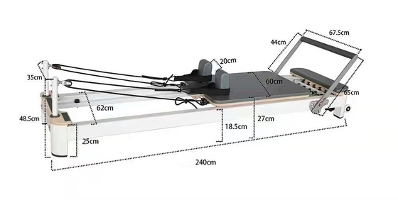 Gericon commerican use white aluminium pilates reformer pilates with high quality