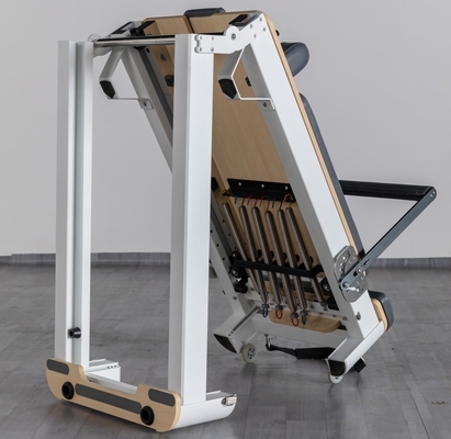 Gericon commerical use G-PRH012 Folding white aluminium pilates reformer for Fitness