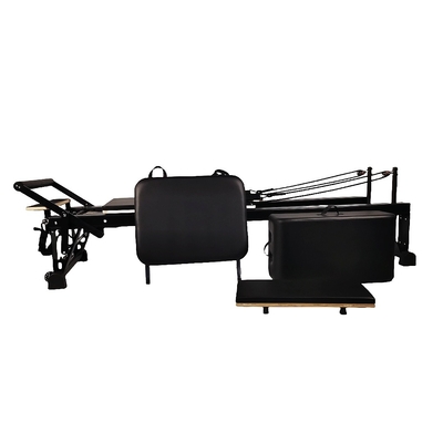 Comprehensive black aluminium Pilates reformer bed for home and commerical use