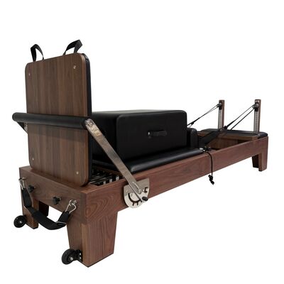 High stability Pilates Reformer apparatus supporting a wide range of Pilates exercises targeting core muscles and overall body fitness
