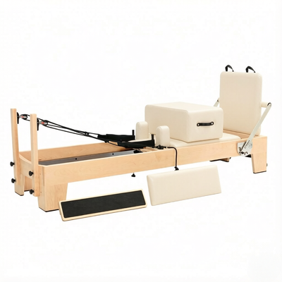 Factory Black Hard Maple Wood Pilates Reformer For Body Training