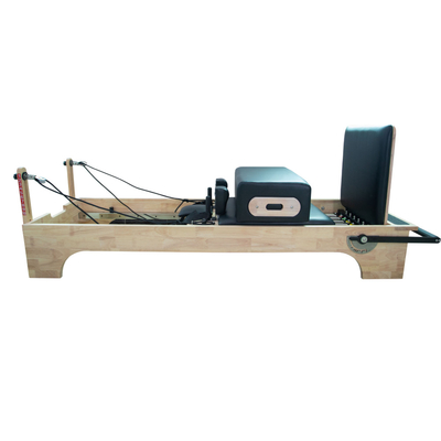 High quality white oak wooden Pilates reformer Core Training Bed with super fiber leather