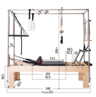 High quality wooden body cadillac all in one pilates reformer trapeze